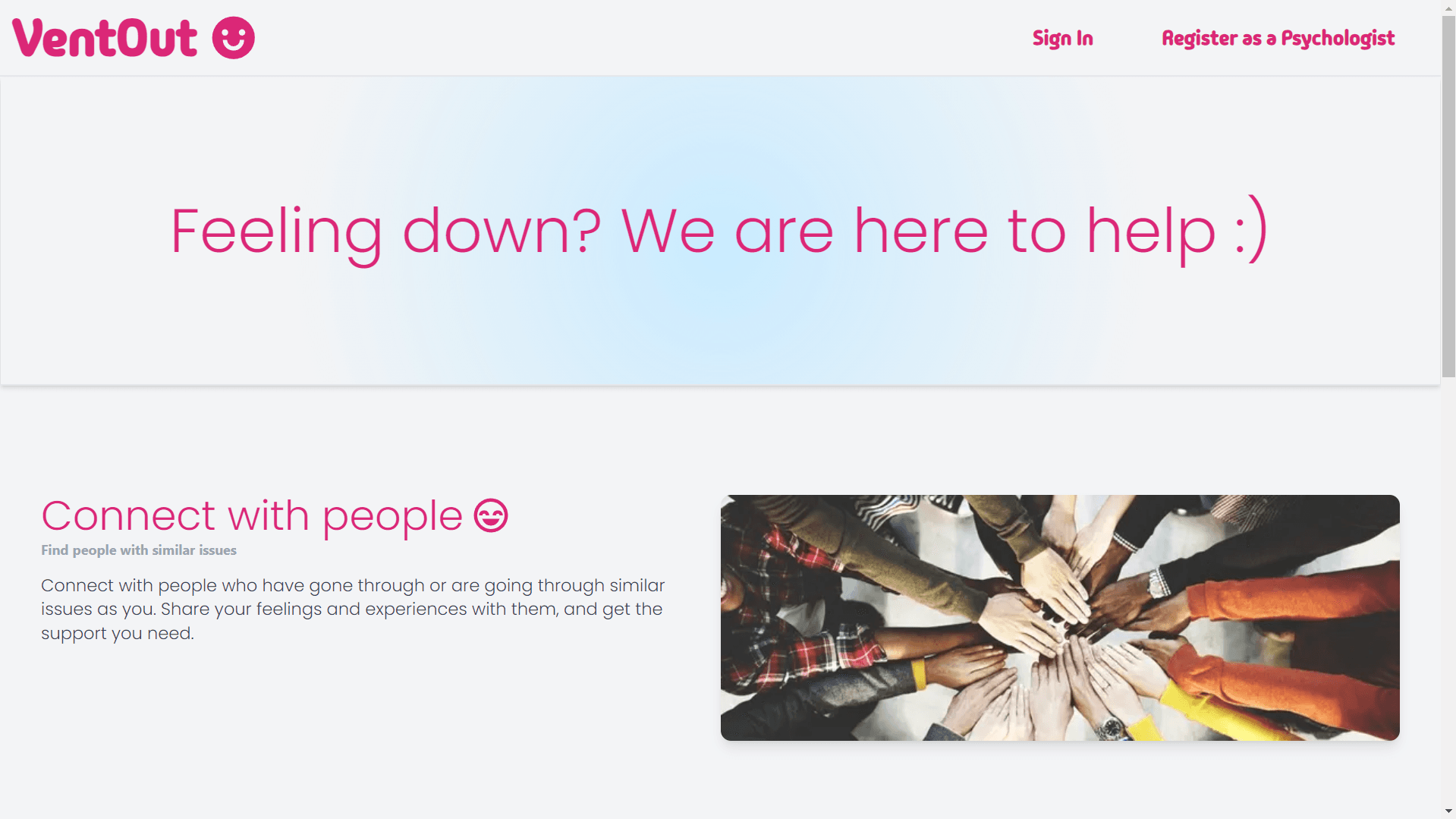 VentOut - Platform for building positive connections and emotional support.